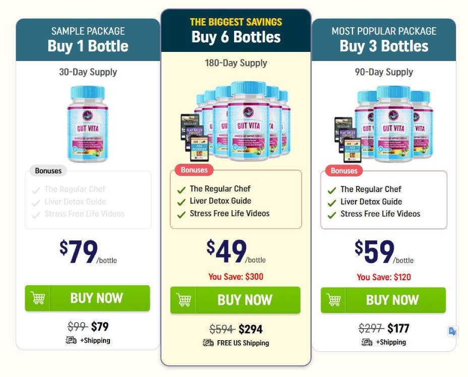 Gut Vita special offer and pricing